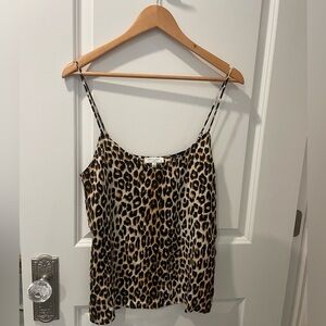Equipment Layla Leopard Print Silk Tank Size Small